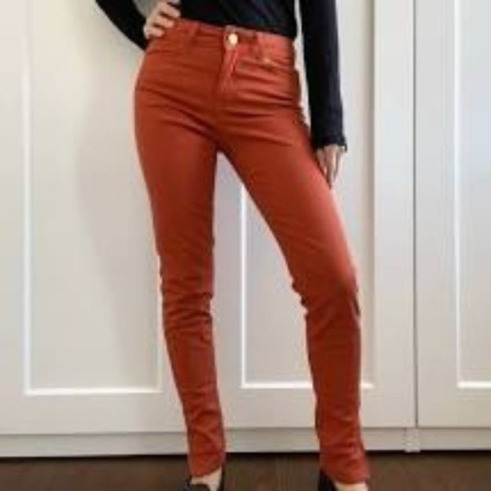 Zara Terracotta Orange Skinny Jeans